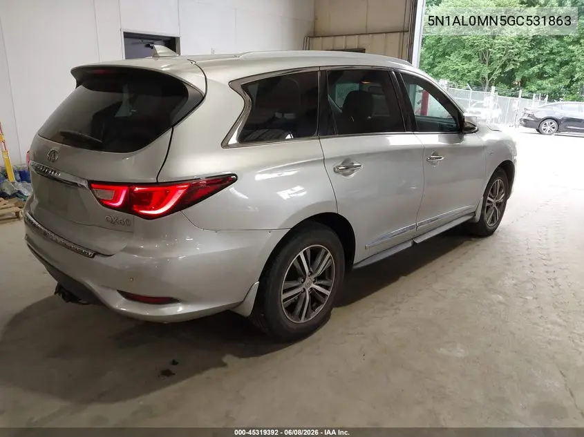 2016 Infiniti Qx60 VIN: 5N1AL0MN5GC531863 Lot: 45319392