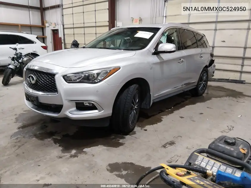 2016 Infiniti Qx60 VIN: 5N1AL0MMXGC524950 Lot: 45340918