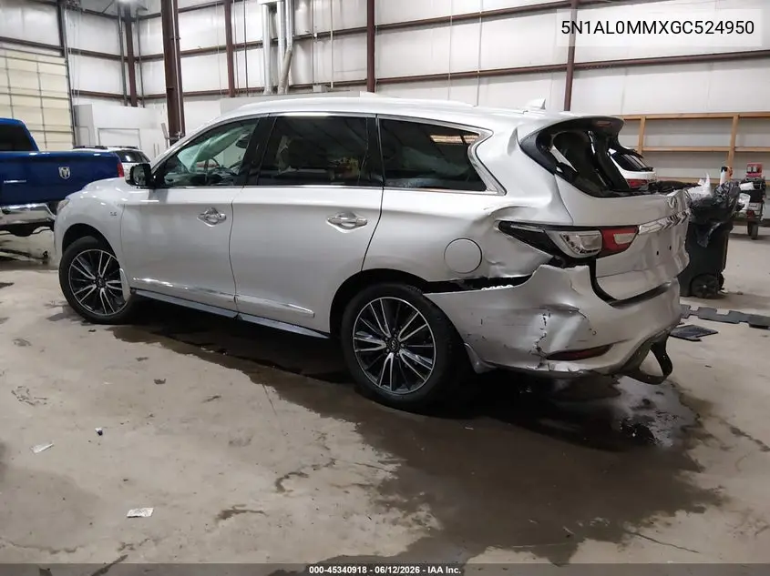 2016 Infiniti Qx60 VIN: 5N1AL0MMXGC524950 Lot: 45340918