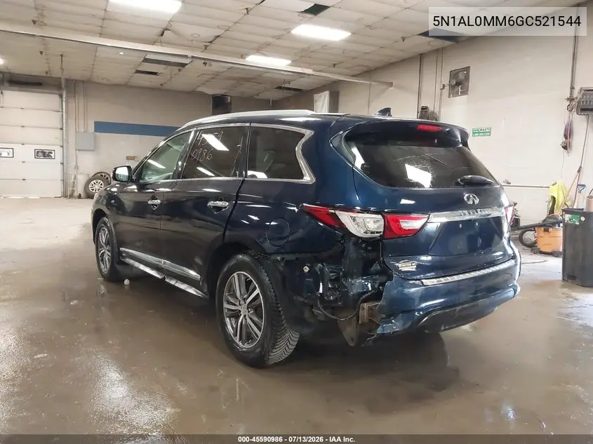 2016 Infiniti Qx60 VIN: 5N1AL0MM6GC521544 Lot: 45590986