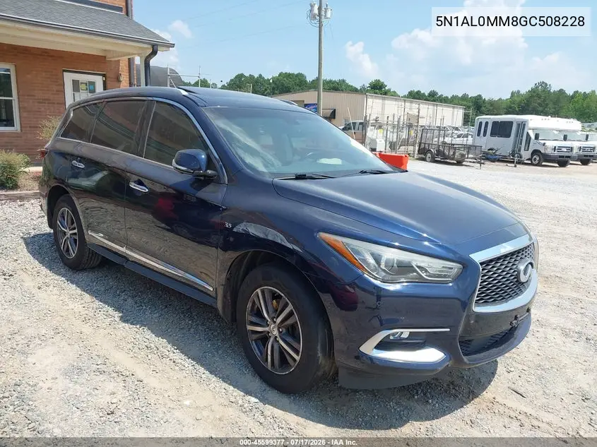 2016 Infiniti Qx60 VIN: 5N1AL0MM8GC508228 Lot: 45599377