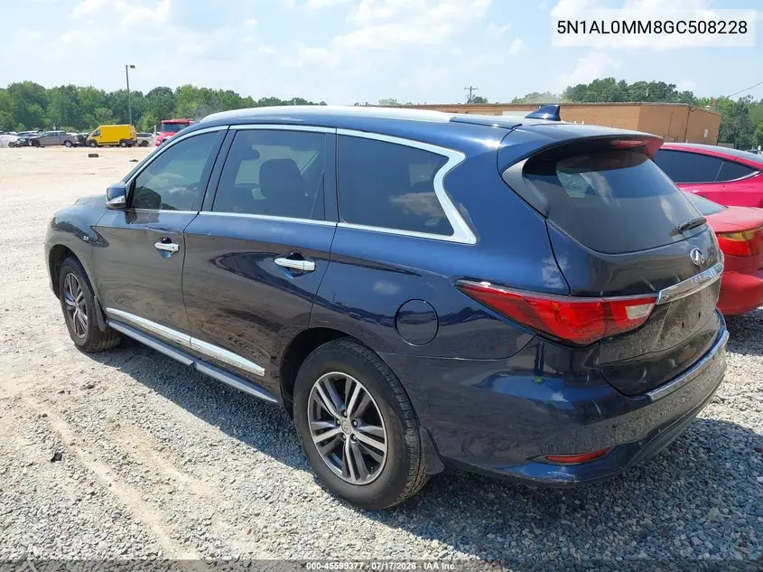 2016 Infiniti Qx60 VIN: 5N1AL0MM8GC508228 Lot: 45599377