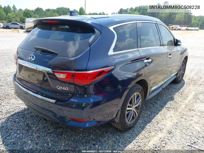 2016 Infiniti Qx60 VIN: 5N1AL0MM8GC508228 Lot: 45599377