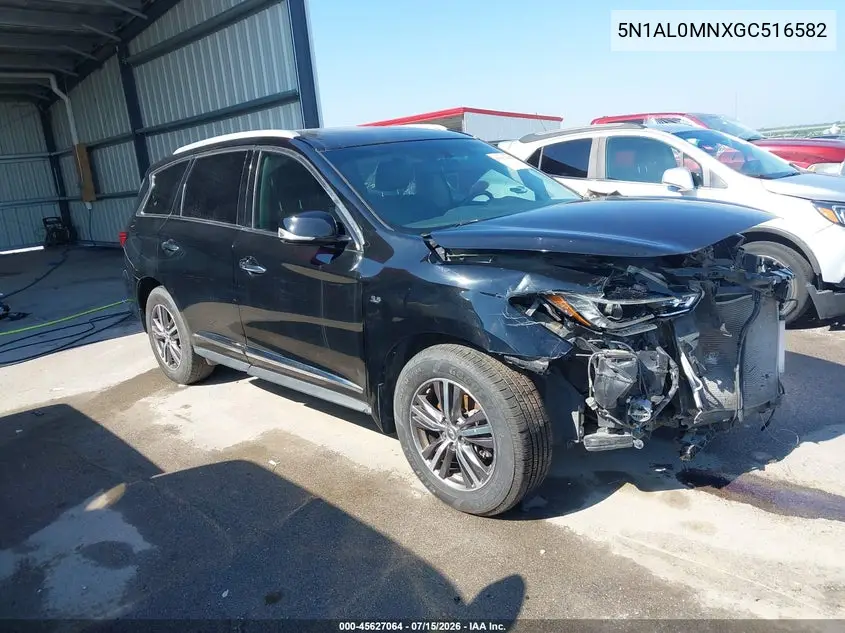 2016 Infiniti Qx60 VIN: 5N1AL0MNXGC516582 Lot: 45627064