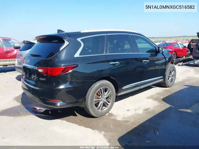 2016 Infiniti Qx60 VIN: 5N1AL0MNXGC516582 Lot: 45627064