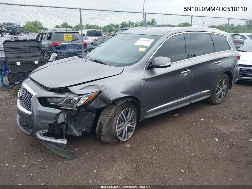 2017 Infiniti Qx60 VIN: 5N1DL0MM4HC518110 Lot: 45334452