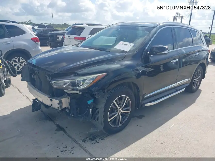 2017 Infiniti Qx60 VIN: 5N1DL0MNXHC547328 Lot: 45340063