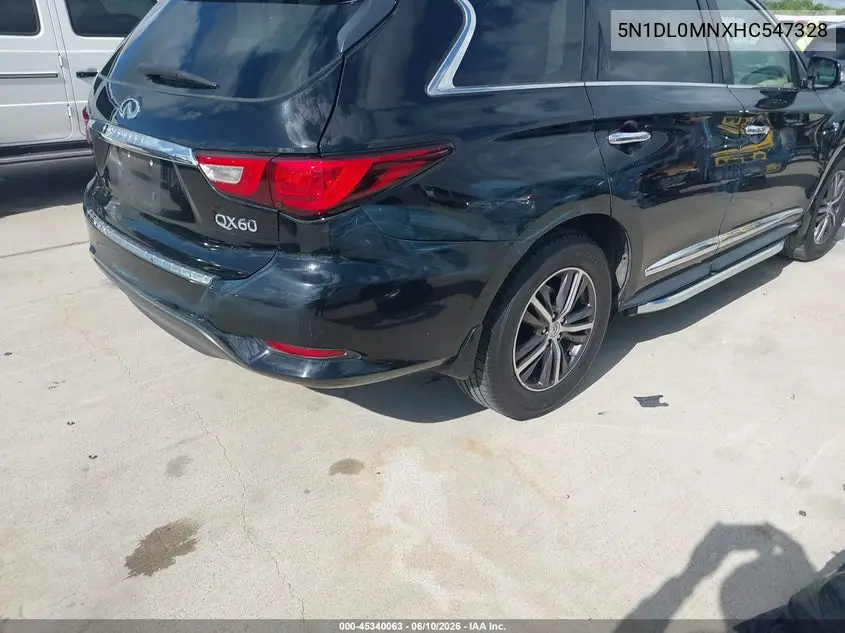 2017 Infiniti Qx60 VIN: 5N1DL0MNXHC547328 Lot: 45340063