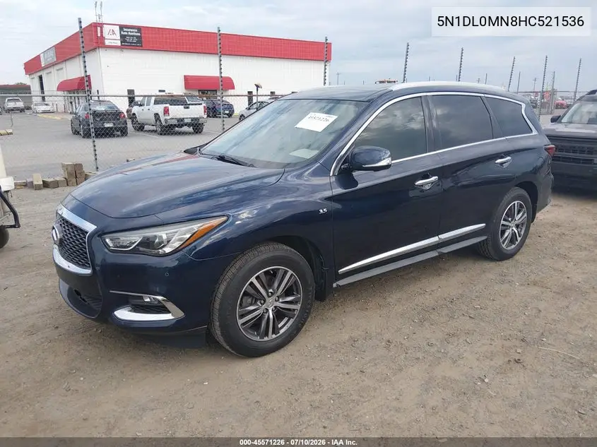 2017 Infiniti Qx60 VIN: 5N1DL0MN8HC521536 Lot: 45571226
