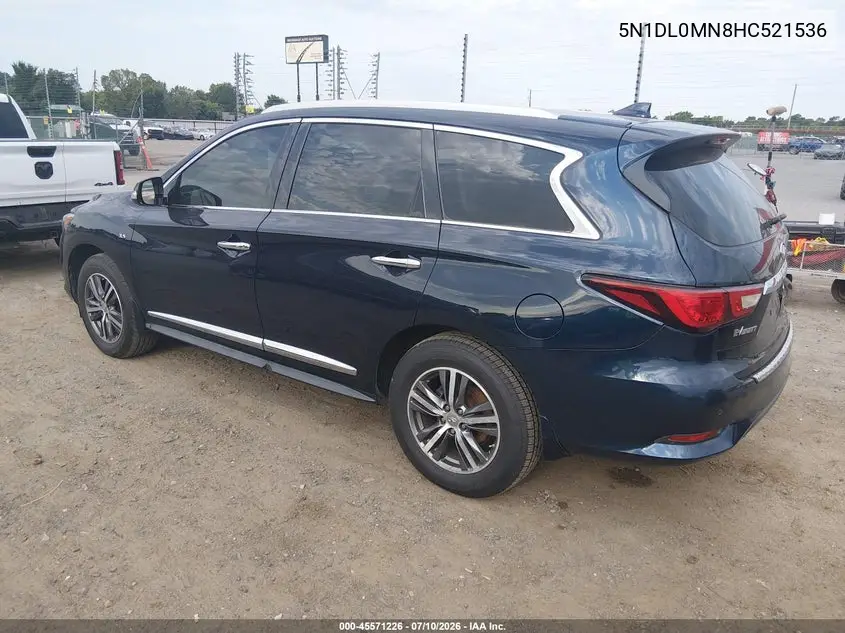 2017 Infiniti Qx60 VIN: 5N1DL0MN8HC521536 Lot: 45571226