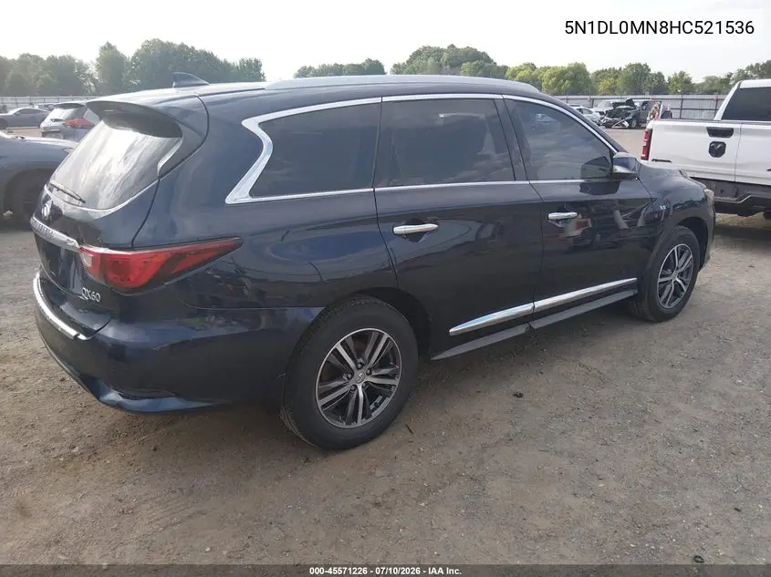2017 Infiniti Qx60 VIN: 5N1DL0MN8HC521536 Lot: 45571226