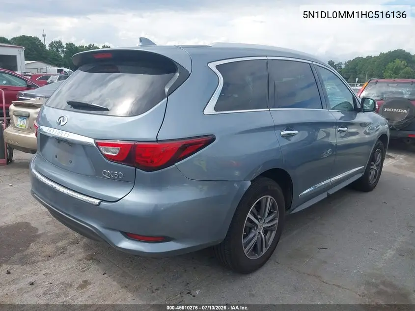 2017 Infiniti Qx60 VIN: 5N1DL0MM1HC516136 Lot: 45610276