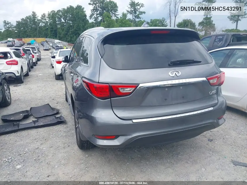 2017 Infiniti Qx60 VIN: 5N1DL0MM5HC543291 Lot: 45616128