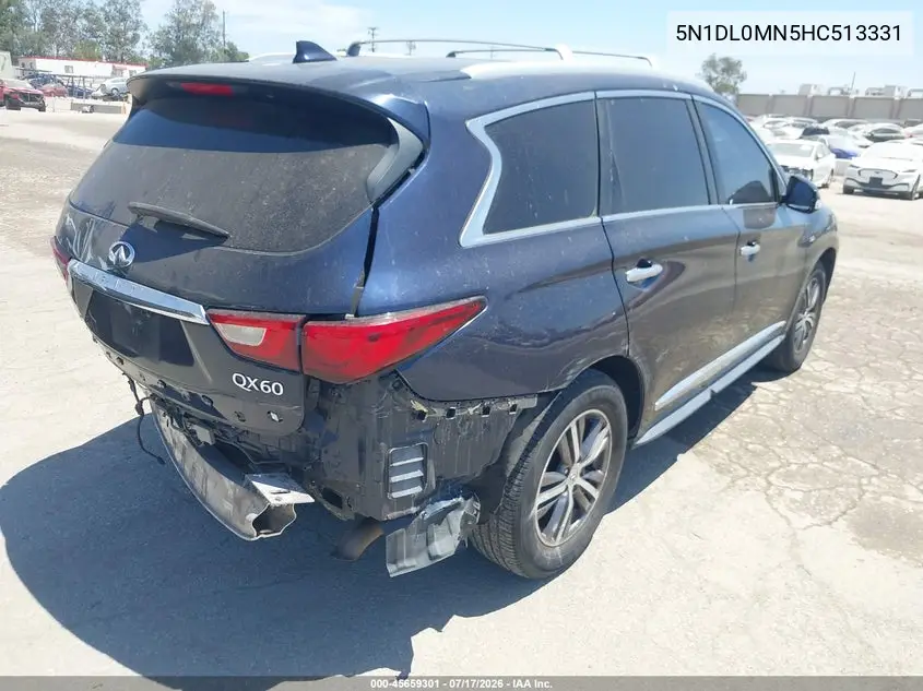 2017 Infiniti Qx60 VIN: 5N1DL0MN5HC513331 Lot: 45659301