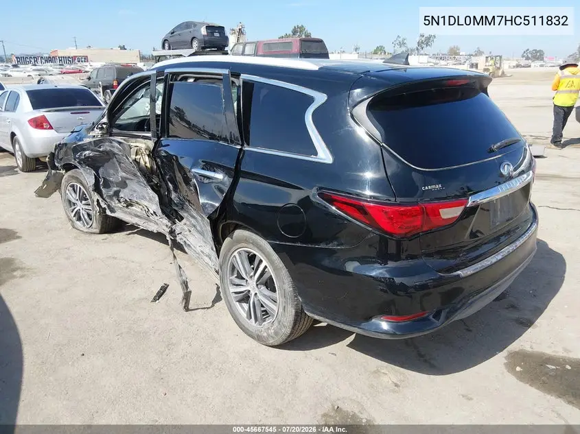 2017 Infiniti Qx60 VIN: 5N1DL0MM7HC511832 Lot: 45667545