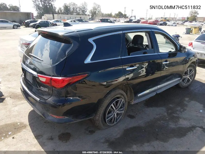 2017 Infiniti Qx60 VIN: 5N1DL0MM7HC511832 Lot: 45667545