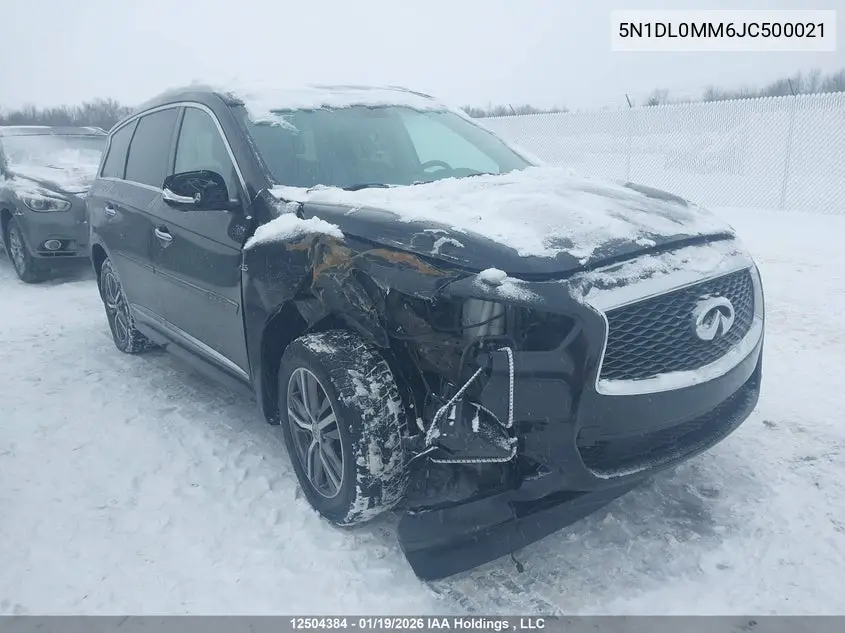 2018 Infiniti Qx60 VIN: 5N1DL0MM6JC500021 Lot: 12504384