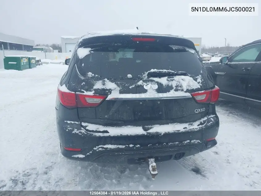 2018 Infiniti Qx60 VIN: 5N1DL0MM6JC500021 Lot: 12504384