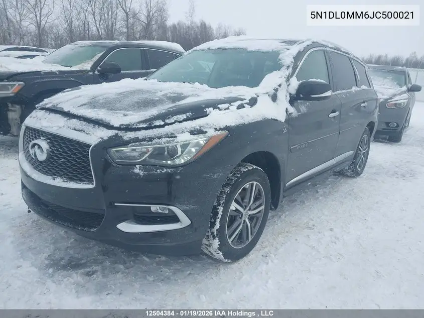 2018 Infiniti Qx60 VIN: 5N1DL0MM6JC500021 Lot: 12504384
