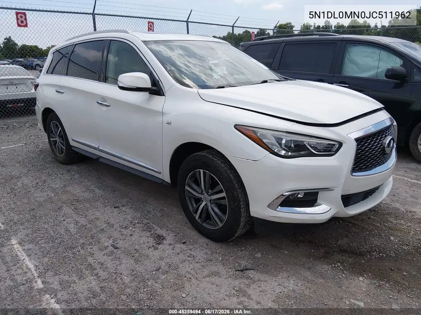 2018 Infiniti Qx60 VIN: 5N1DL0MN0JC511962 Lot: 45359494