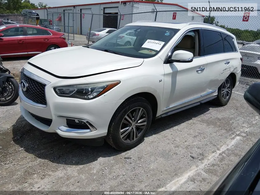 2018 Infiniti Qx60 VIN: 5N1DL0MN0JC511962 Lot: 45359494