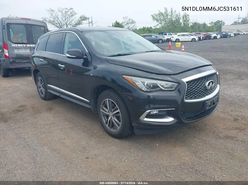 2018 Infiniti Qx60 VIN: 5N1DL0MM6JC531611 Lot: 45650803