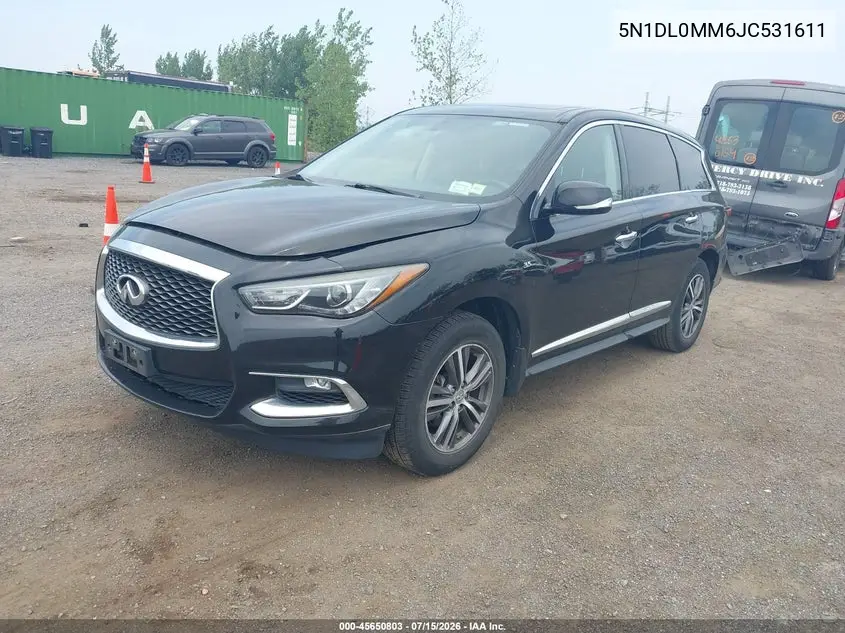 2018 Infiniti Qx60 VIN: 5N1DL0MM6JC531611 Lot: 45650803