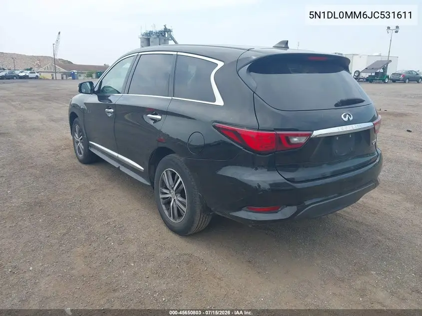 2018 Infiniti Qx60 VIN: 5N1DL0MM6JC531611 Lot: 45650803