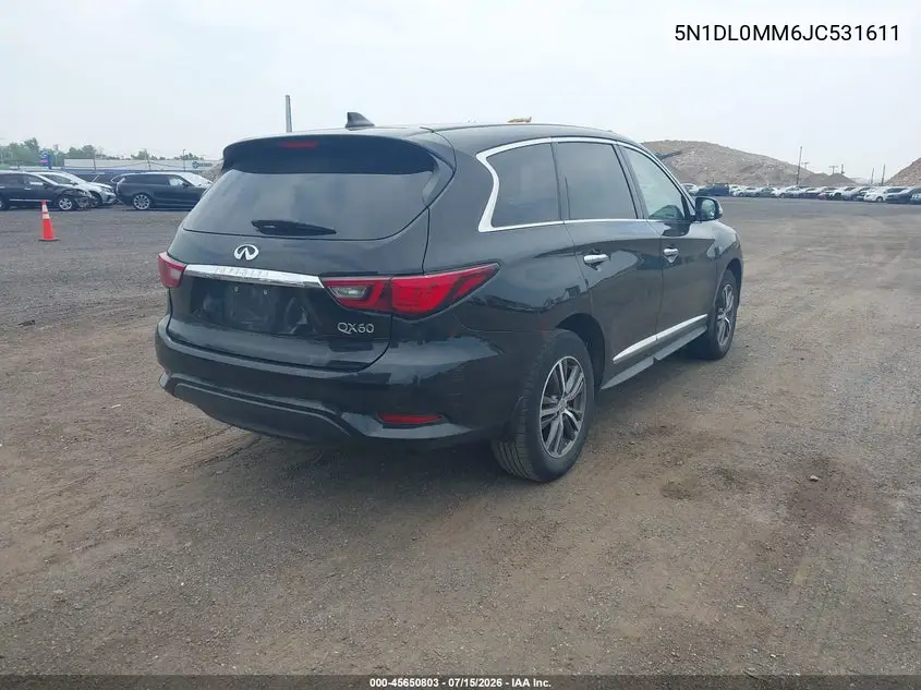 2018 Infiniti Qx60 VIN: 5N1DL0MM6JC531611 Lot: 45650803