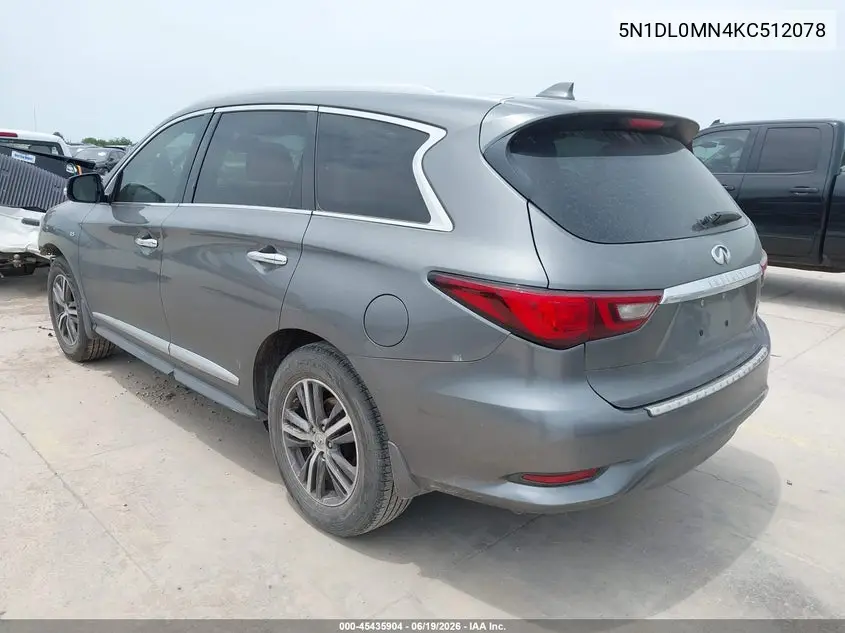 2019 Infiniti Qx60 Luxe VIN: 5N1DL0MN4KC512078 Lot: 45435904