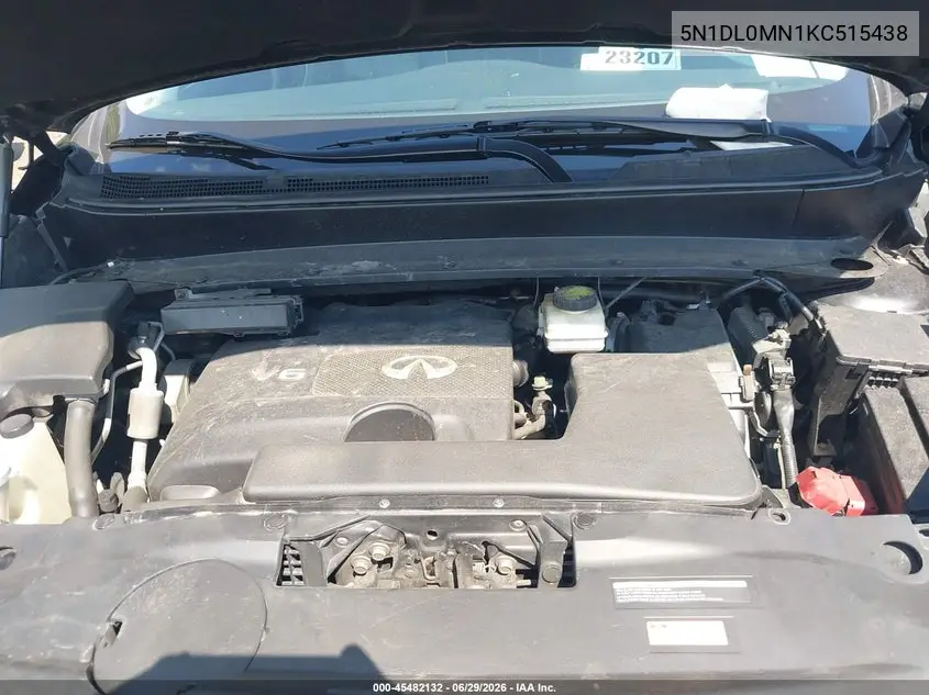 2019 Infiniti Qx60 Pure VIN: 5N1DL0MN1KC515438 Lot: 45482132