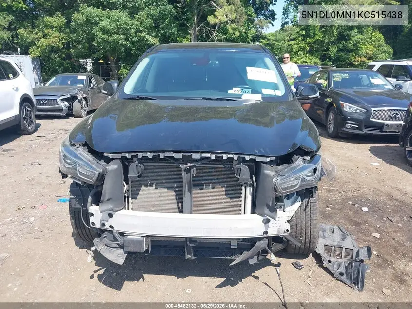 2019 Infiniti Qx60 Pure VIN: 5N1DL0MN1KC515438 Lot: 45482132
