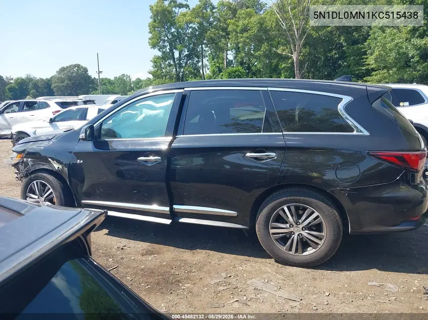 2019 Infiniti Qx60 Pure VIN: 5N1DL0MN1KC515438 Lot: 45482132