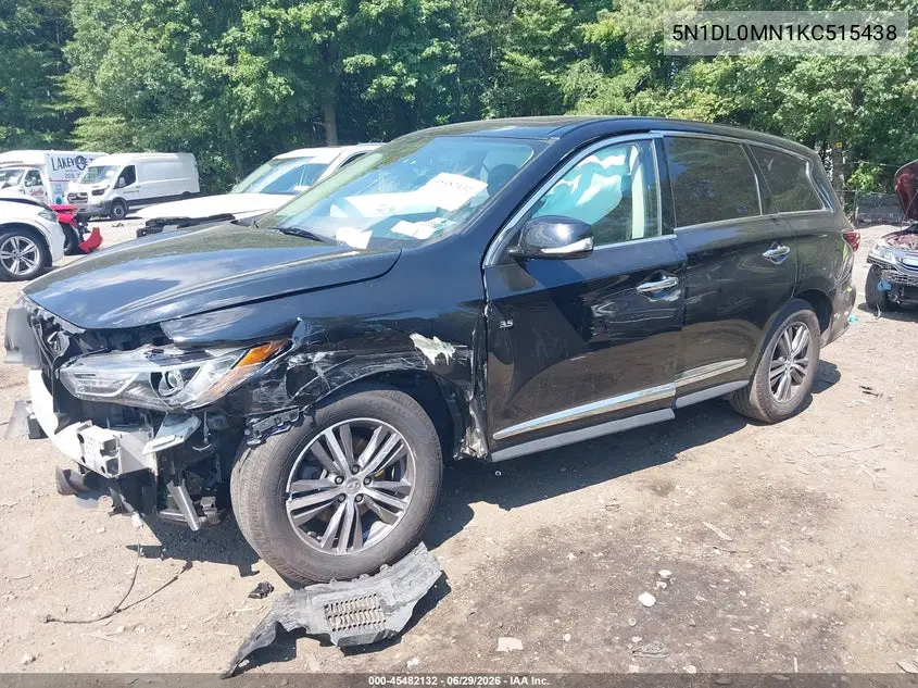 2019 Infiniti Qx60 Pure VIN: 5N1DL0MN1KC515438 Lot: 45482132