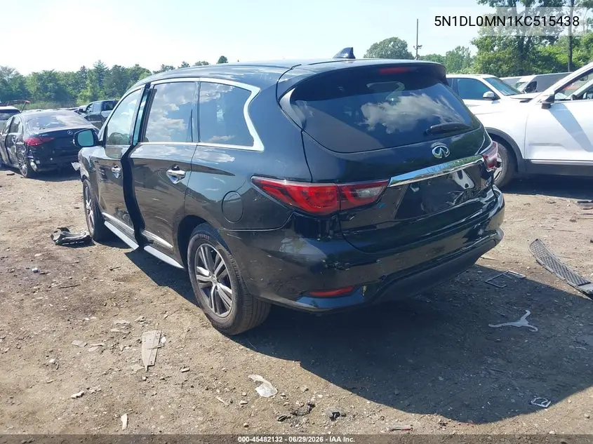 2019 Infiniti Qx60 Pure VIN: 5N1DL0MN1KC515438 Lot: 45482132