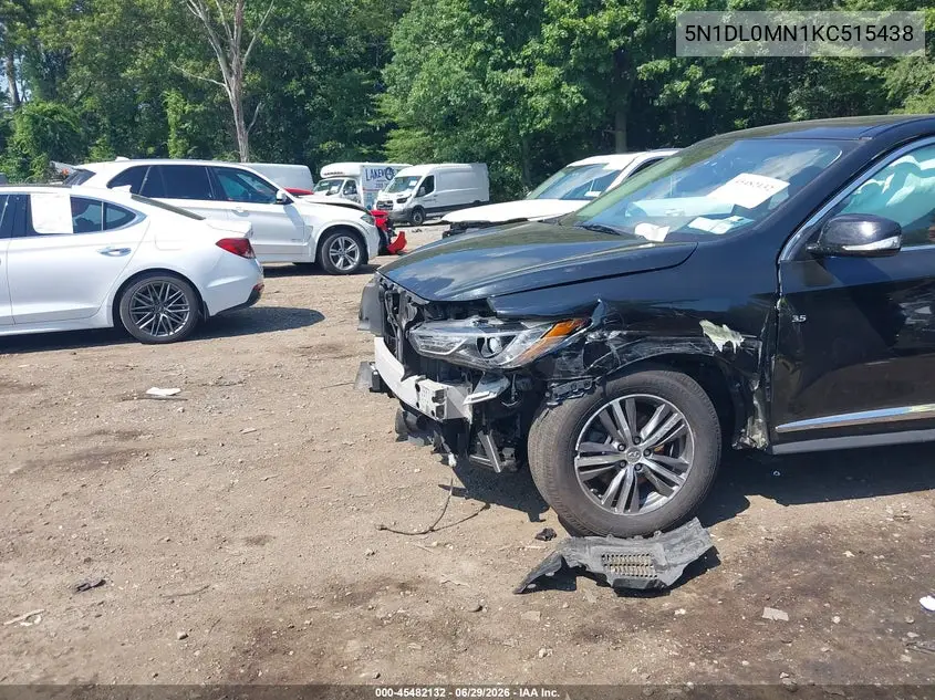 2019 Infiniti Qx60 Pure VIN: 5N1DL0MN1KC515438 Lot: 45482132