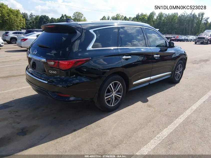 2019 Infiniti Qx60 Luxe VIN: 5N1DL0MN0KC523028 Lot: 45537214