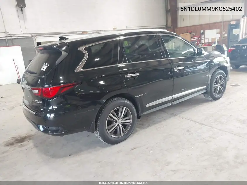 2019 Infiniti Qx60 Luxe VIN: 5N1DL0MM9KC525402 Lot: 45551458