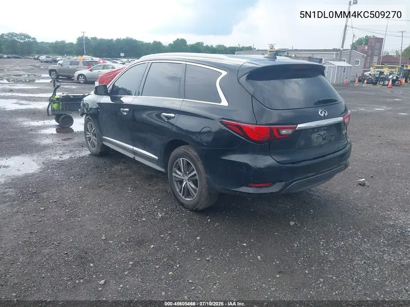 2019 Infiniti Qx60 Luxe VIN: 5N1DL0MM4KC509270 Lot: 45605466