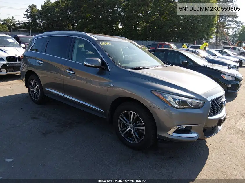 2019 Infiniti Qx60 Luxe VIN: 5N1DL0MM2KC559505 Lot: 45611362