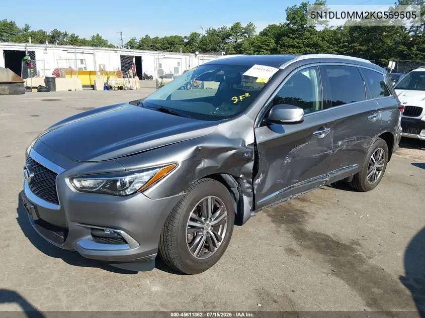 2019 Infiniti Qx60 Luxe VIN: 5N1DL0MM2KC559505 Lot: 45611362