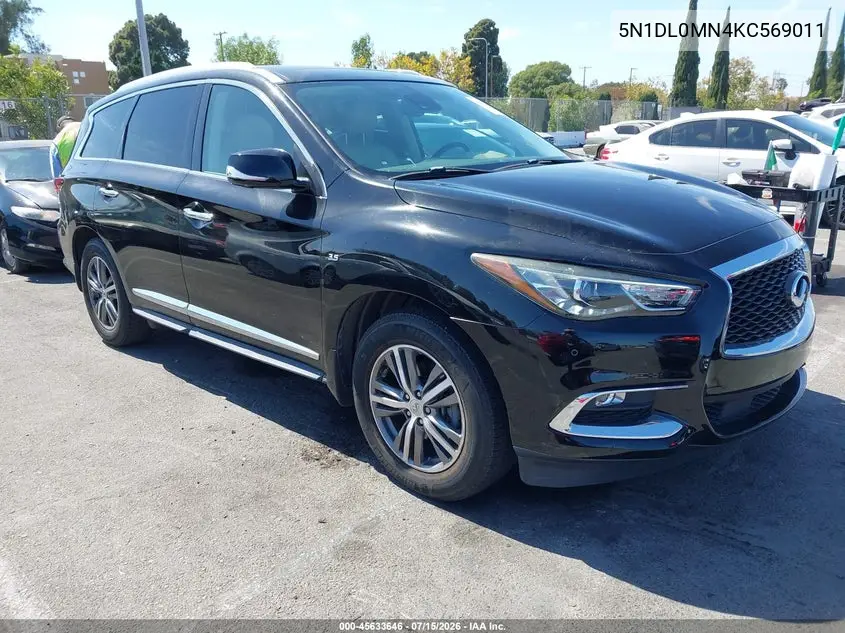2019 Infiniti Qx60 Luxe VIN: 5N1DL0MN4KC569011 Lot: 45633646