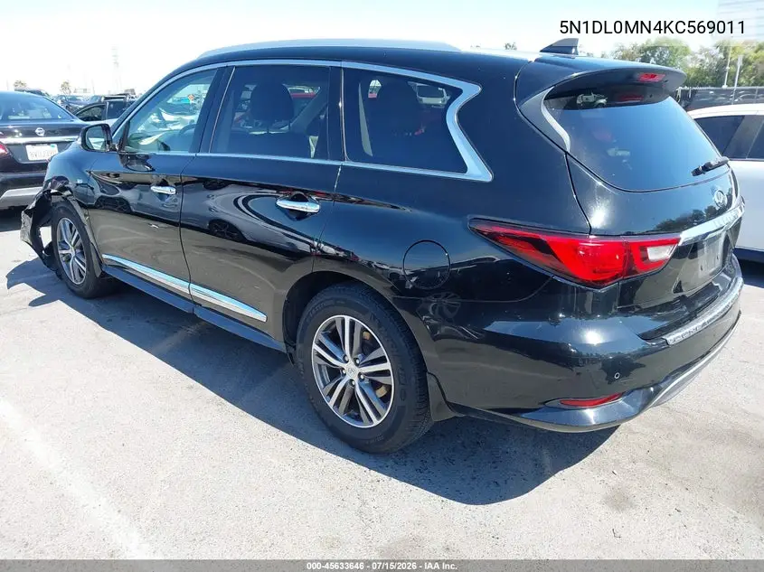 2019 Infiniti Qx60 Luxe VIN: 5N1DL0MN4KC569011 Lot: 45633646