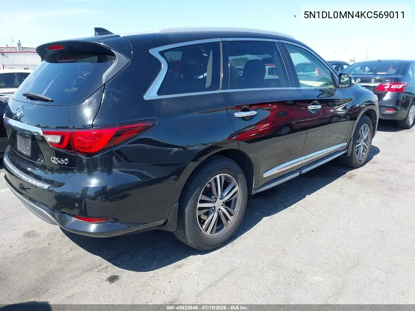 2019 Infiniti Qx60 Luxe VIN: 5N1DL0MN4KC569011 Lot: 45633646