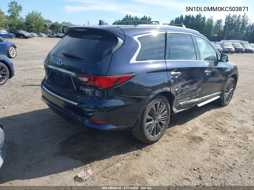 2019 Infiniti Qx60 Luxe VIN: 5N1DL0MM0KC503871 Lot: 45642142