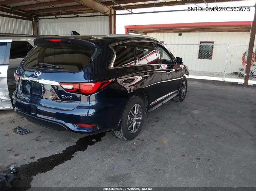 2019 Infiniti Qx60 Luxe VIN: 5N1DL0MN2KC563675 Lot: 45662496