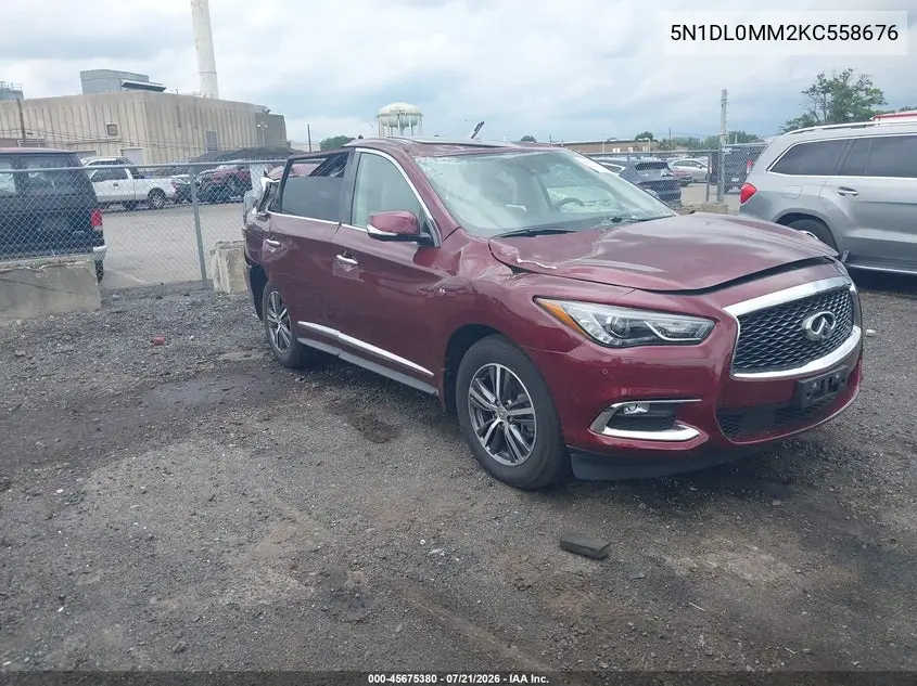 2019 Infiniti Qx60 Luxe VIN: 5N1DL0MM2KC558676 Lot: 45675380