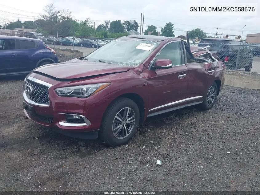 2019 Infiniti Qx60 Luxe VIN: 5N1DL0MM2KC558676 Lot: 45675380