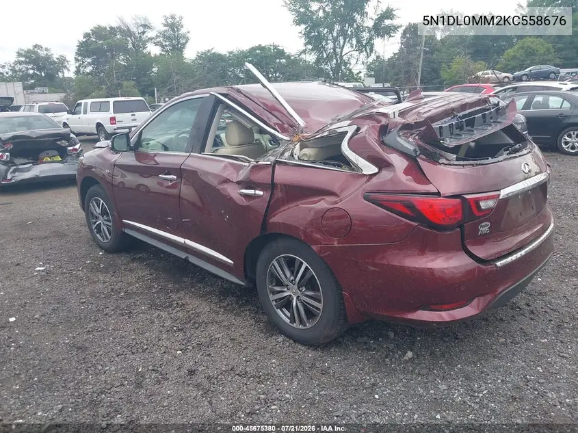 2019 Infiniti Qx60 Luxe VIN: 5N1DL0MM2KC558676 Lot: 45675380