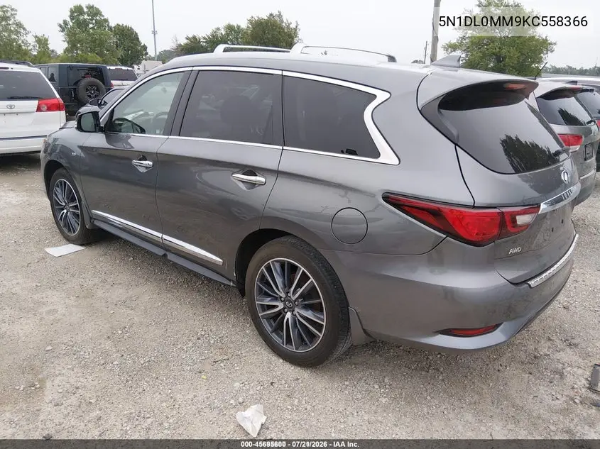 2019 Infiniti Qx60 Luxe VIN: 5N1DL0MM9KC558366 Lot: 45695600